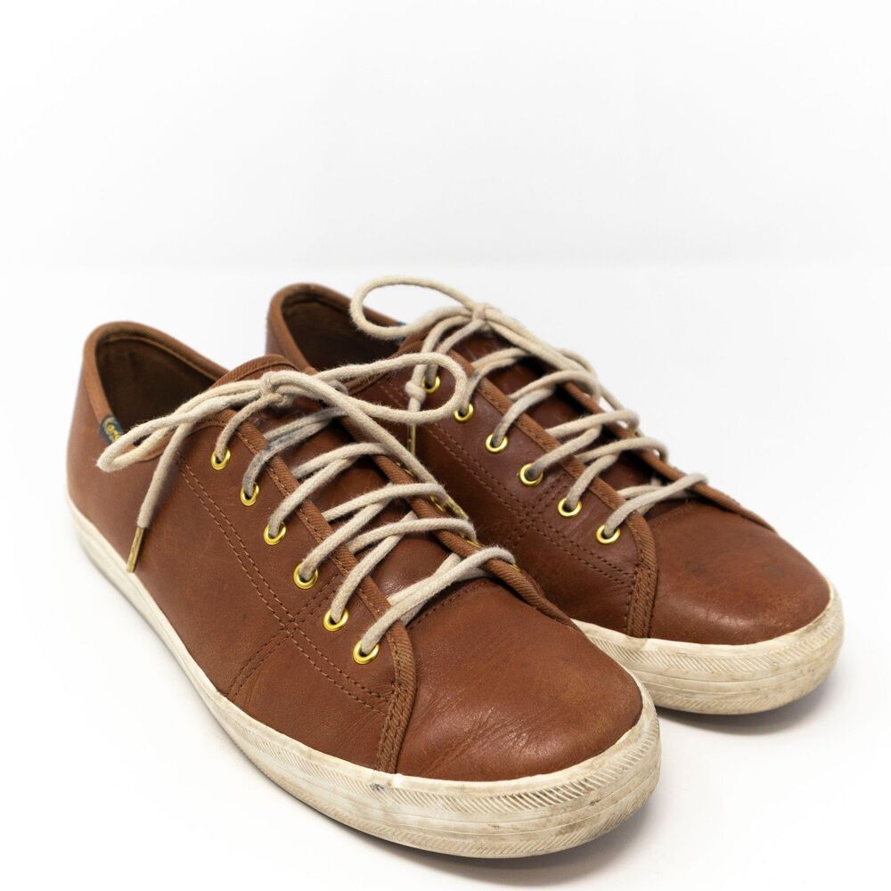 Keds Champion Leather Sneakers Womens 8.5 Brown Casual Lace Up Comfort Shoes